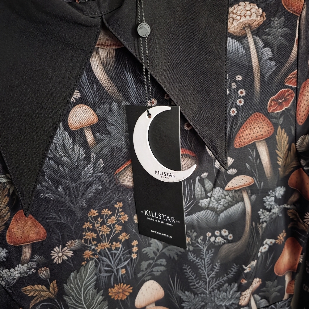 Killstar Night Forager Mushroom Print Mini Dress - Picture 3 of 6
